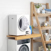 Automatic Dryer Machine, 850W 1.5 cu.ft. Portable Clothes Dryer with 5 Drying Modes and Stainless Steel Tub for Apartment or Dorm, White