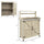 Outdoor Wooden Potting Bench with Storage Cabinet, Shelf, Galvanized Plated Tabletop for Backyard, Balcony, Natural