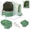 Cat Litter Box with Lid, Covered Litter Box Easy to Clean Open Including openable Front Cover, Litter Scoop, Green