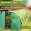 Tunnel Greenhouse Walk-in Plant Warm House with 2 Hinged Doors, 8 Mesh Windows, 19.7' x 10' x 6.6', Green