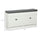 Shoe Storage Bench, Modern Shoe Bench with Thick Padding, Hook and Loop Fastener for Entryway, Hallway, Shoe Rack Bench, White/Grey