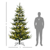 8 Foot Prelit Artificial Christmas Tree with 1026 Realistic Branches, Warm White LED lights, Auto Open, Green