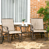 Outdoor Glider Chairs with Coffee Table, Patio 2-Seat Rocking Chair Swing Loveseat with Breathable Sling for Backyard, Garden