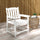Plastic Patio Chairs, Outdoor Dining Chair with Armrests and Slatted Back, Outdoor Armchair for Lawn, Garden, Poolside, Backyard, White