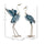 Set of 2 Garden Sculptures, Heron Garden Statues for Lawn, Patio, Backyard Decoration, 29" & 27.5", Blue & White