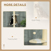 Modern Cat Tree Height Adjustable 87 -103 Inch with 4-Tier Platforms, Toy Ball, Cat Climber for Indoor Cats
