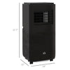 10,000 BTU Moible Air Conditioner 440 Sq. Ft., Dehumidifier Fan Auto Sleep with 24H Timer On/Off, Window Kit, Black