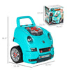 Kids Truck Engine Toy Mechanic Toys,Includes 61 Pieces, Steering Wheel, Horn, Light, RC Car Key, for 3-5 Years Old Teal