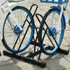 2-Bike Floor Stand Storage Parking Rack with Stable & Strong Steel Frame  Double Sided Design  & All-Around Use