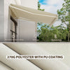 10' x 8' Electric Awning, Retractable Awning, UV Protection with Remote Controller and Manual Crank Handle for Deck