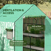 Set of 2 Greenhouse Replacement Cover, Walk-in PE Hot House Cover with Roll-up Door and Windows, 55" x 56.25" x 74.75"