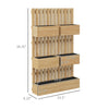 Wall-Mounted Planter Box with Trellis, for Climbing Plants, Outdoor Wood Raised Garden Bed with Adjustable Height