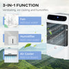 32" Mobile Air Cooler, 3-In-1 Evaporative Ice Cooling Fan Water Conditioner Humidifier Unit with Remote, Timer, Oscillating, LED Display