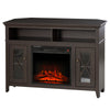 44" W x 32" H Free Standing Electric Fireplace TV Stand, Media Console Center Cabinet with 2 Shelves and 2 Cabinets, Dark Brown