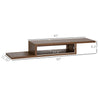 Wall Mounted Media Console, Floating Stand Component Shelf, Entertainment Center Unit, Walnut