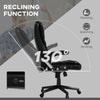 6 Point Vibrating Massage Office Chair with Heat, Massage Chair with Recliner, Padded Armrests & Remote, Black