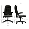 Massage Office Chair, High Back Office Desk Chair with Heat, Reclining Backrest, Padded Armrests & Remote, Black