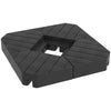 Offset Umbrella Base Outdoor Umbrella Weights, 132 lb. Capacity Water or 176 lb. Capacity Sand, Black