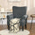 Fabric Accent Chair, Modern Armchair with Wood Legs, Dark Gray