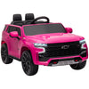Electric Toy Car for Kids with Remote Control, 12V Battery Powered Ride On Car for Toddler 3-6 Years Old, Licensed Chevrolet TAHOE, Pink