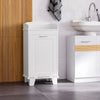 31" Tilt Out Laundry Hamper, Modern Country Freestanding Sorter Clothes Hamper, Small Bathroom Vanity Storage Cabinet Organizer, White