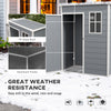 Garden Shed, 5'x3' Outdoor Storage Shed with Lockable Doors & Vent, Metal Utility Tool Shed for Backyard, Patio, Gray