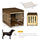 Wood Dog Crate End Table, Dog Crate Funiture with Soft Cushion, Side Holes, Removable Door Panel, Safety Lock, Brown