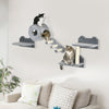 Cat Wall Shelves, 4 Pcs Cat Wall Furniture, Gray