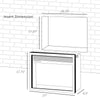 27" Electric Fireplace, In Wall Fireplace with Realistic LED Flame Effect, Remote Control, and Adjustable Brightness, 1400W, Black