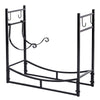 Firewood Rack with Fireplace Tools, Indoor OutdoorFirewood Holder, Includes Poker, Tongs, Broom, Shovel, Black