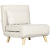 Chair Bed W/ Adjustable Backrest, 2-in-1 Multi-Functional Sofa Bed, Beige