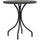 26" Round Patio Table, Outdoor Side Table with Steel Frame and Slat Tabletop for Garden, Backyard, Distressed Gray