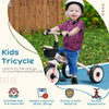 Kids Tricycle for Toddlers Age 2-5 with Adjustable Seat, Toddler Bike for Children with Basket, Bell, Handlebar Grips, Pink