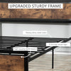 Full Bed Frame with Headboard & Footboard, Strong Slat Support Twin Size Metal Bed w/ Underbed Storage Space