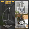 Hammock Chair Stand, C-Shape Hanging Heavy Duty Metal Frame Hammock Stand for Hanging Hammock Porch Swing Chair, Indoor & Outdoor Use, Black