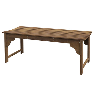 Slatted Wooden Garden Bench, Curved Seat Front Porch Bench, Teak