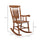 Porch Rocker Chair, 350 lbs. Wooden Outdoor Rocking Chair with High Back for Garden, Patio, Balcony, Teak