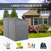 5' x 9' Outdoor Storage Shed, Lean to Shed, Metal Tool House with Floor Foundation, Lockable Doors & 2 Air Vents for Backyard, Patio, Lawn
