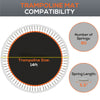 Trampoline Mat Replacement with Spring Pull Tool and 80 V-Hooks, Fits 14ft Trampoline, Using 5.5" Springs, Orange