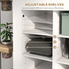 58" Shoe Storage Cabinet with Adjustable Shelves for 27 Pairs, Narrow Shoe Organizer for Entryway, Hallway, White
