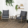 Patio Bistro Set, Porch Furniture with Soft Cushions and Rocking Function for Yard, Lawn, Porch, Dark Gray