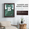 23.5" x 31.5" UV-Resistant Sports Jersey Frame Display Case, Brown