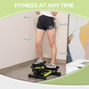 Mini Stepper Stair Climber Exercise Machine with Hydraulic Resistance, with LCD Monitor for Indoor Full Body Workout