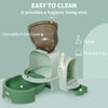 Cat Litter Box with Lid, Covered Litter Box Easy to Clean Open Including openable Front Cover, Litter Scoop, Green
