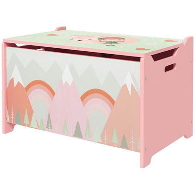 Toy Box with Lid, Toy Chest Storage Organizer for Bedroom, Pink
