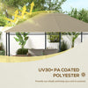 10' x 13' Gazebo Replacement Canopy Cover, Gazebo Roof Replacement (TOP COVER ONLY), Khaki
