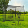 Baseball Net with Strike Zone, Tee, Caddy and Carry Bag for Pitching and Hitting, Portable Softball and Baseball Training Equipment