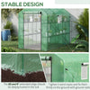 7' x 5' x 6'  2-Tier Shelf Greenhouse with Door, Windows, PE Cover, Steel Frame for Outdoor Garden Plant & Plant Use, Green
