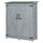 Outdoor Storage Cabinet Wooden Garden Shed Utility Tool Organizer with Waterproof Asphalt Rood, Lockable Doors, 3 Tier Shelves, Grey