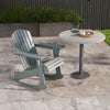 Wood Adirondack Outdoor Lounge Rocking Chair Fire Pit Seating with Slatted Wooden Design, Fanned Back, Gray